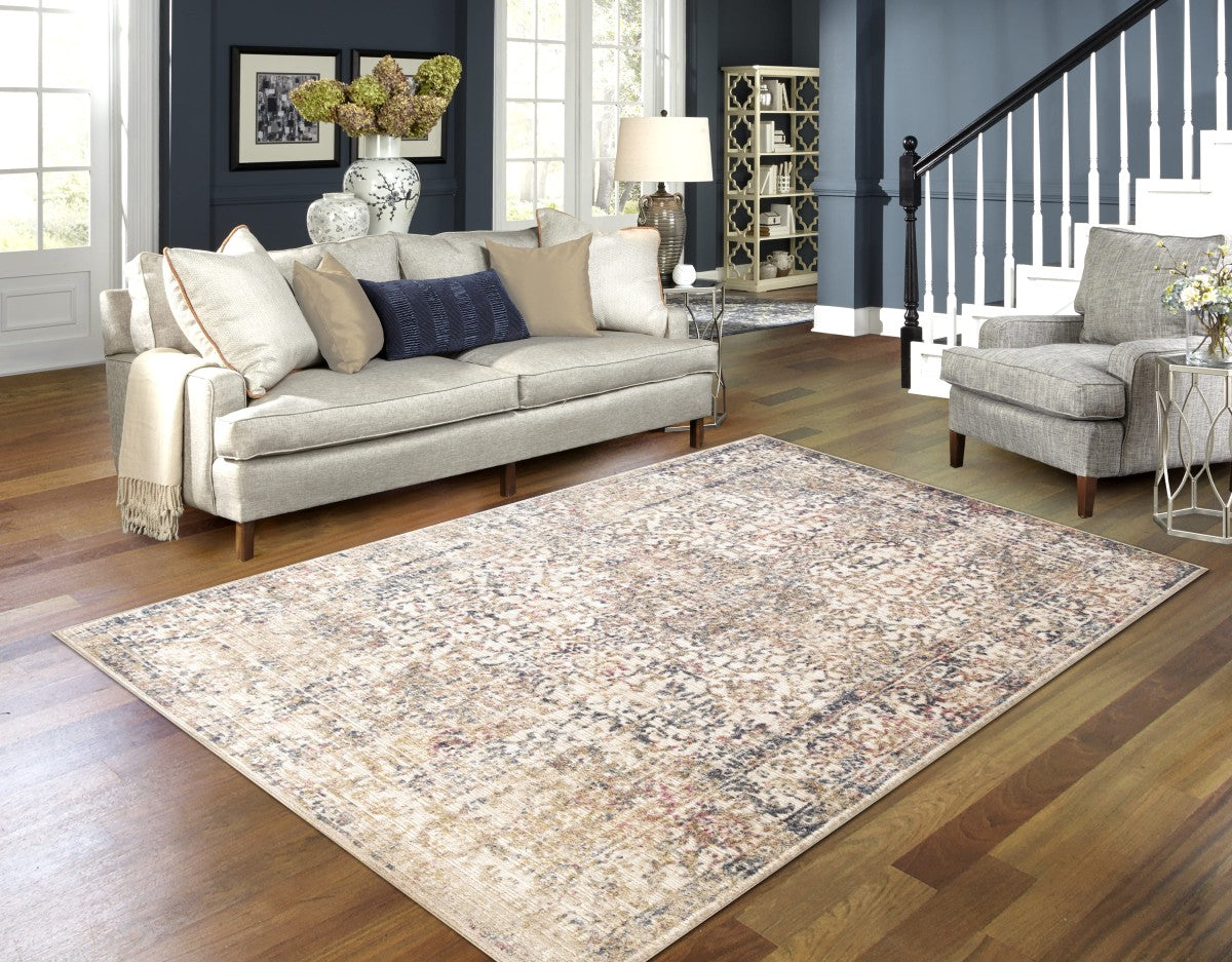 7 X 9 AREA RUG - IVORY/BEIGE