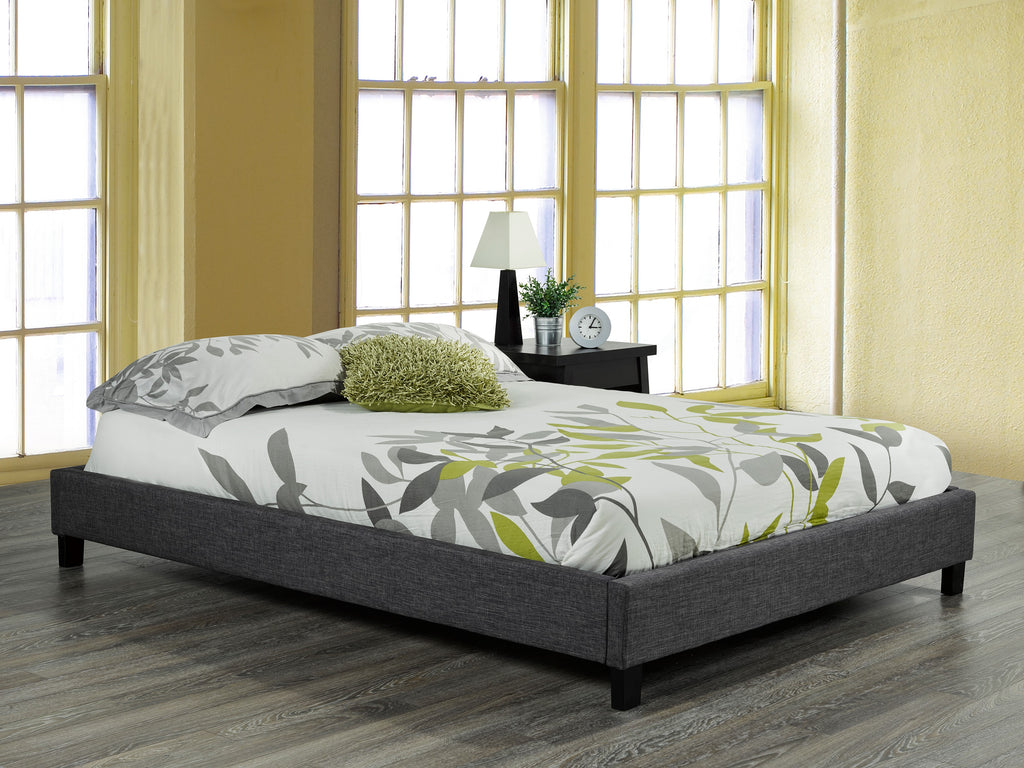 QUEEN PLATFORM BED FRAME - GREY