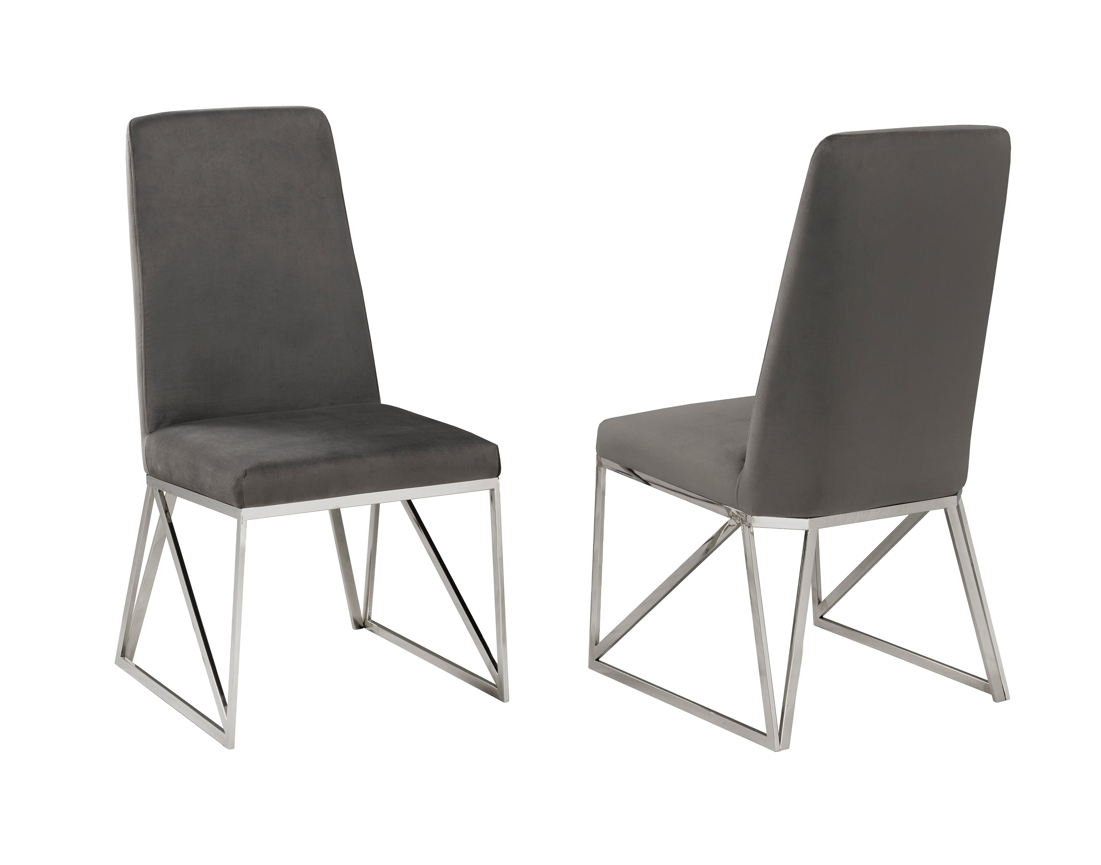 DINING CHAIR, SET OF 2 - GREY