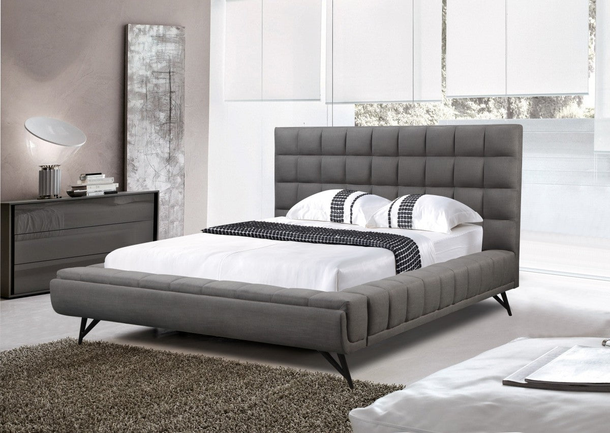 KING PLATFORM BED - GREY