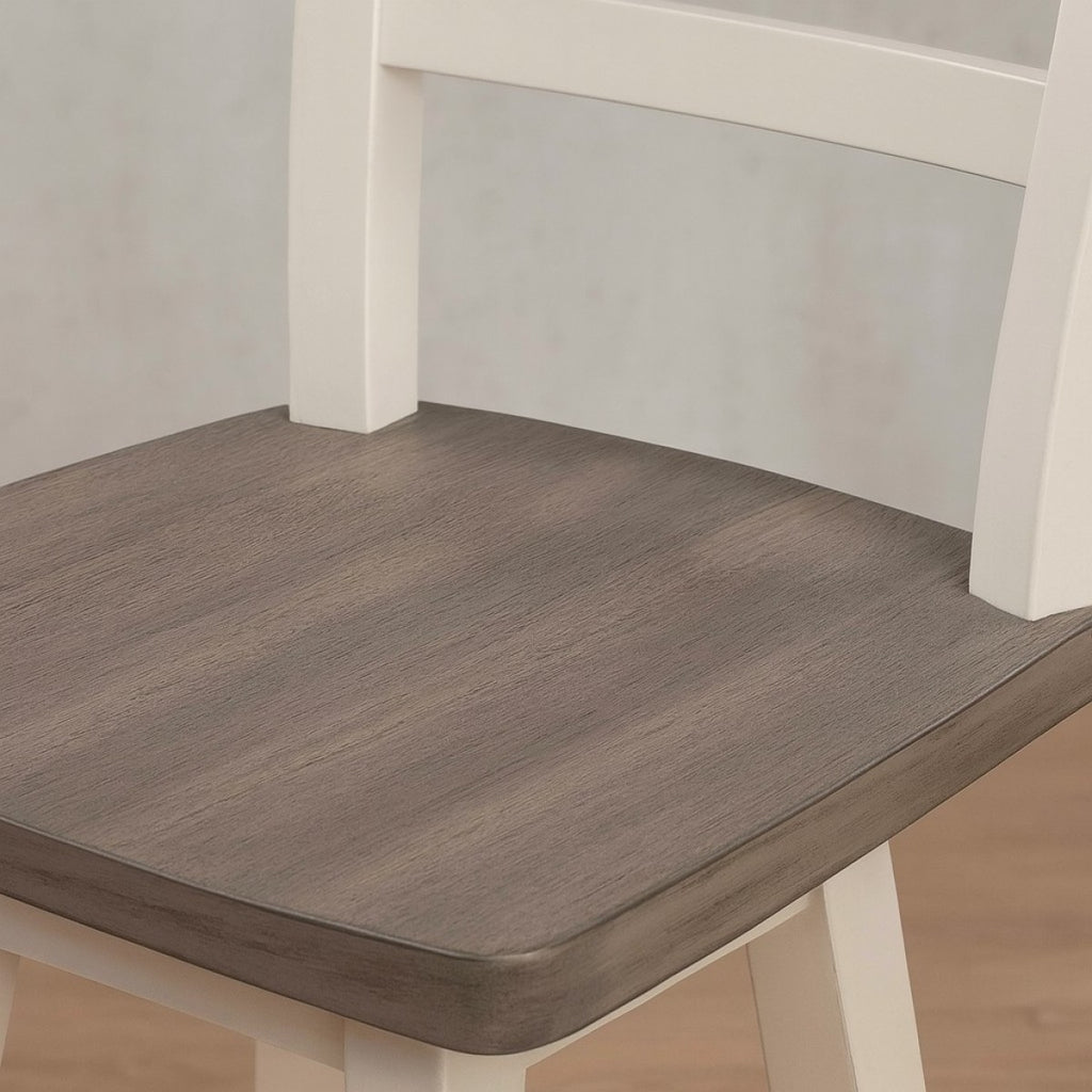 COUNTER STOOL, SET OF 2 - GREY/WHITE