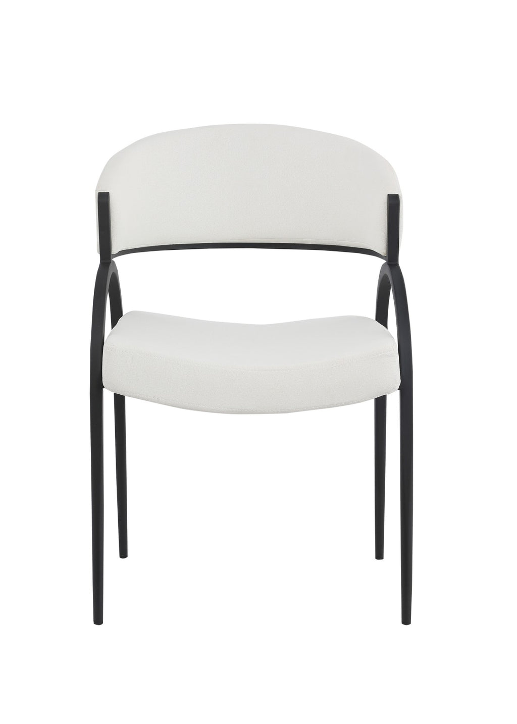 DINING CHAIR, SET OF 2, CREAM/BLACK
