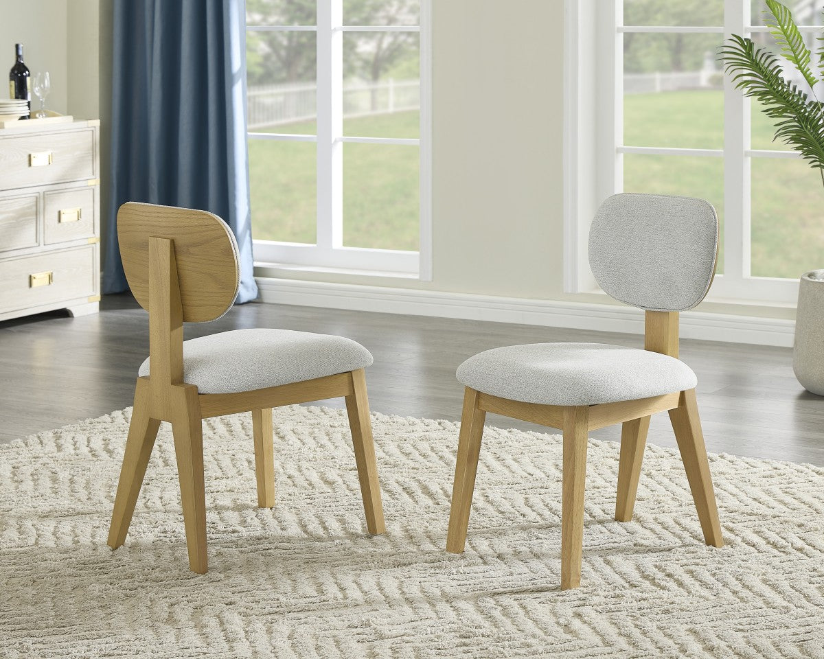 DINING CHAIR, SET OF 2 - NATURAL