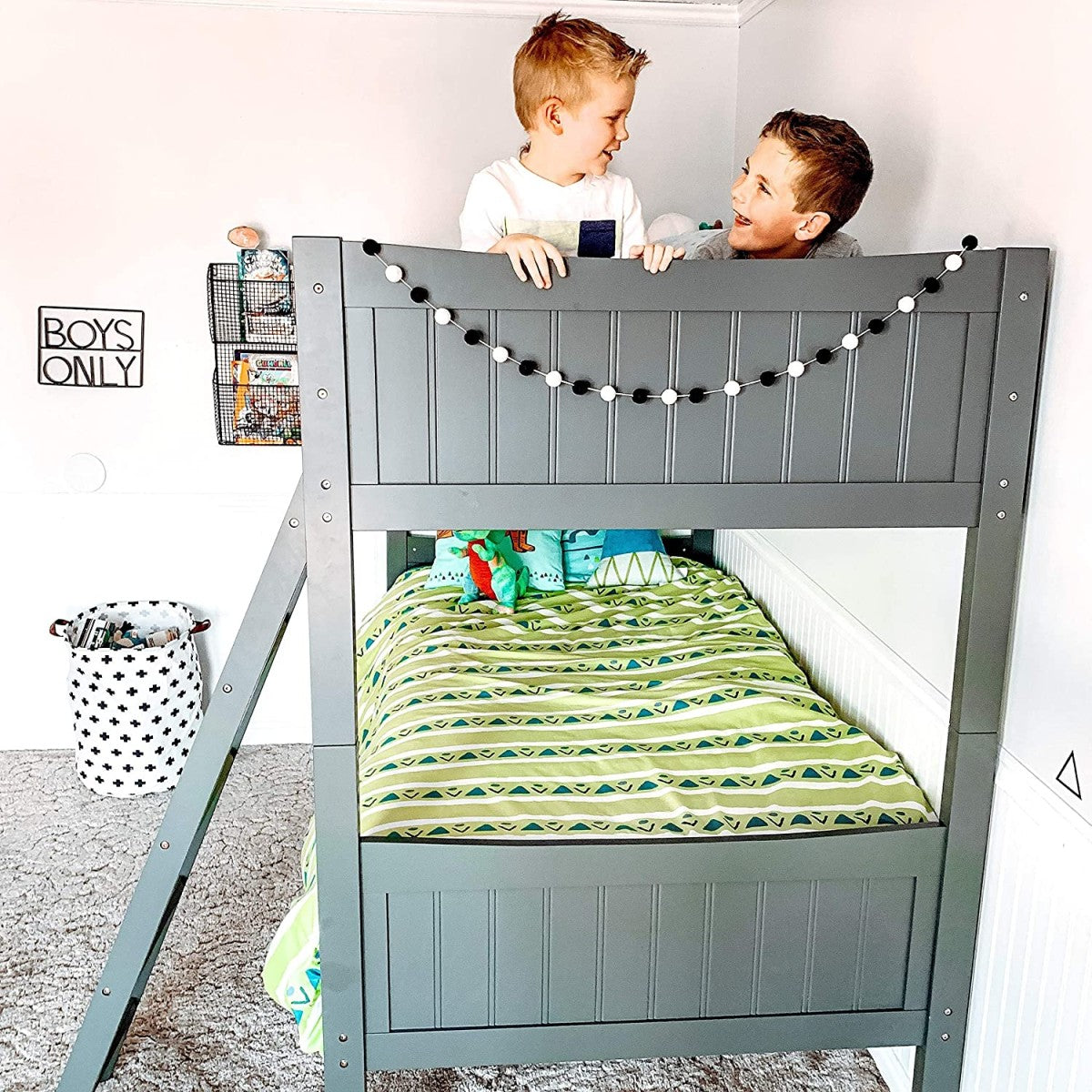TWIN BUNK BED - GREY