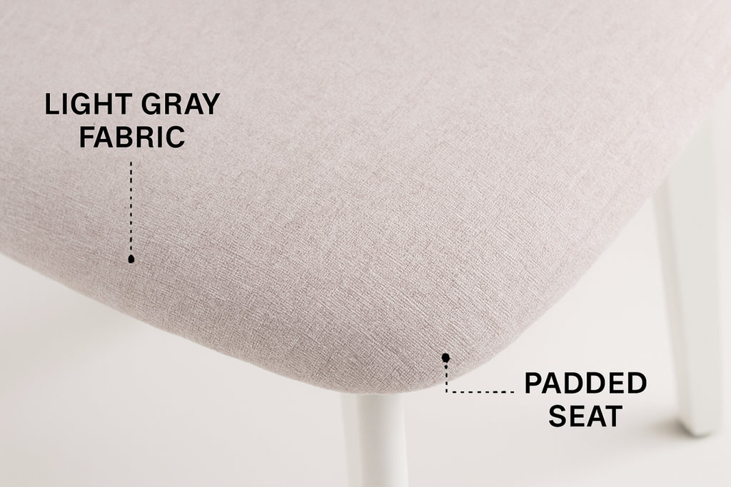DINING CHAIRS, SET OF 2 - CREAM