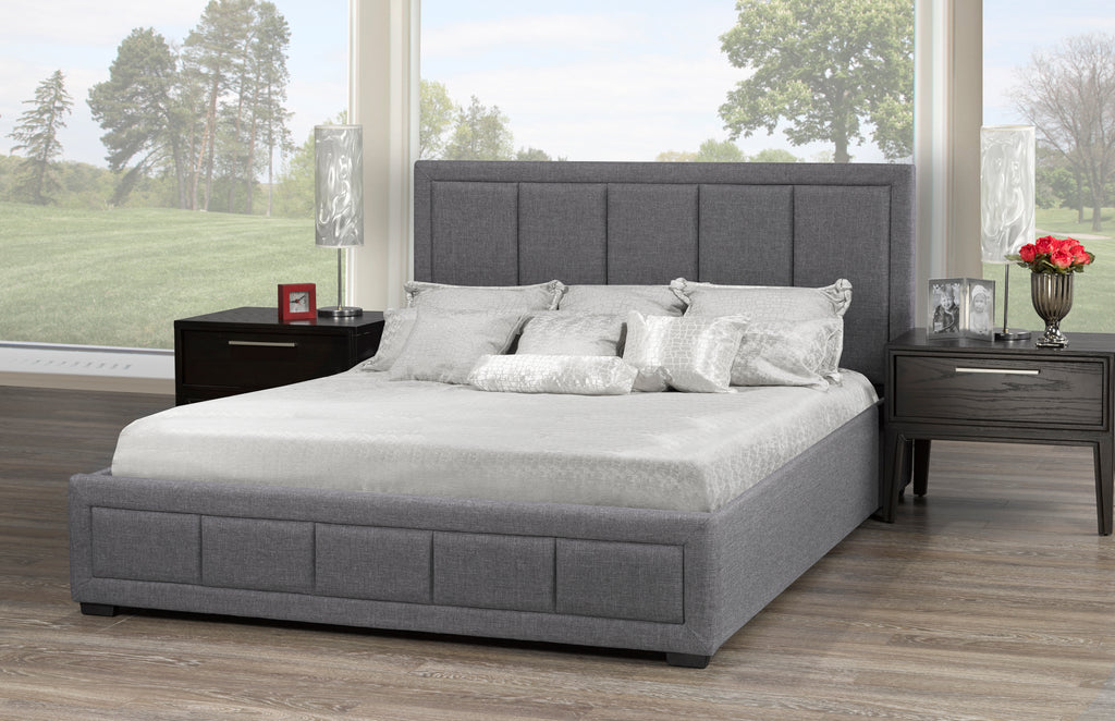 QUEEN PLATFORM BED - GREY