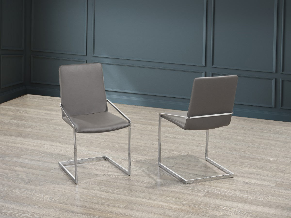 DINING CHAIR, SET OF 2 - GREY