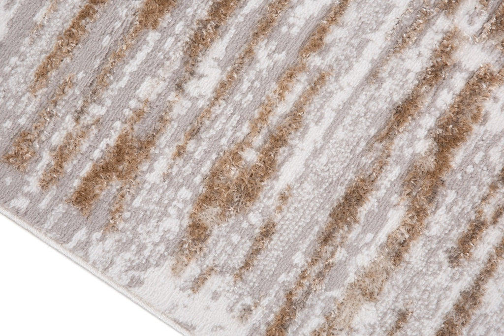 5 X 8 AREA RUG - GREY/CREAM/BEIGE