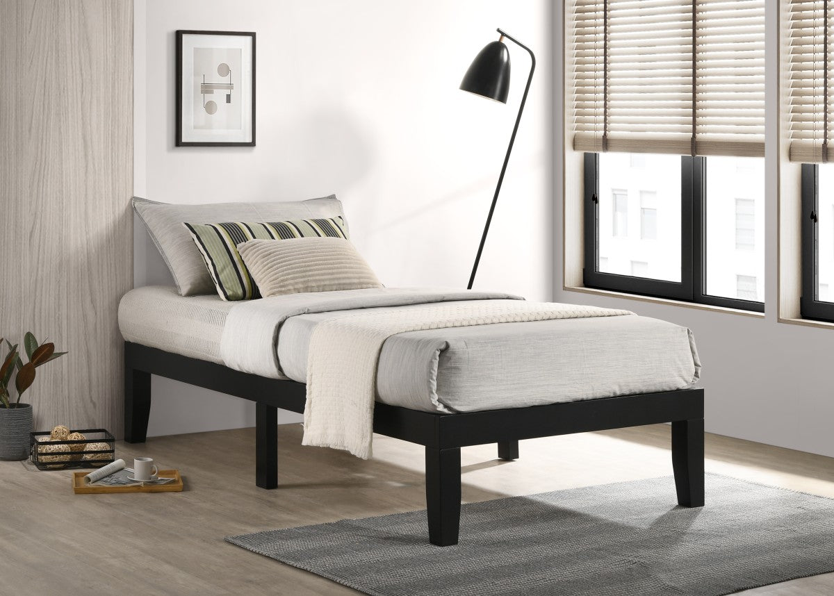 TWIN PLATFORM BED FRAME - BLACK
