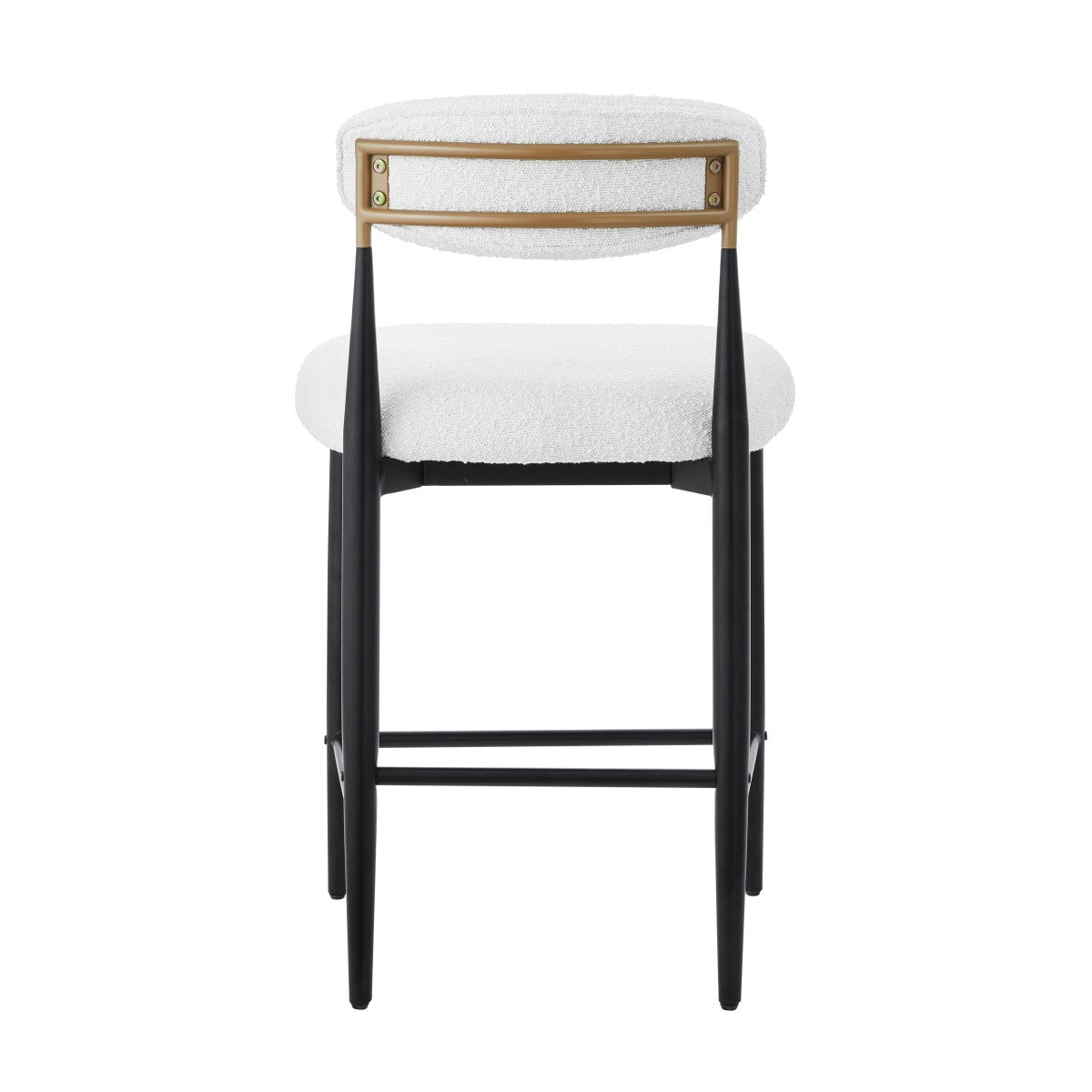COUNTER STOOL, SET OF 2 - WHITE/BLACK