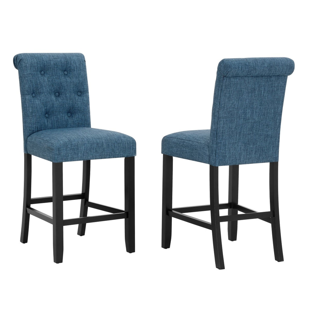 24'' COUNTER STOOL , SET OF 2 - BLUE