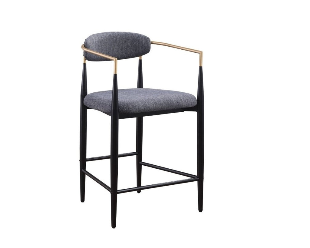 COUNTER STOOL, SET OF 2, GREY