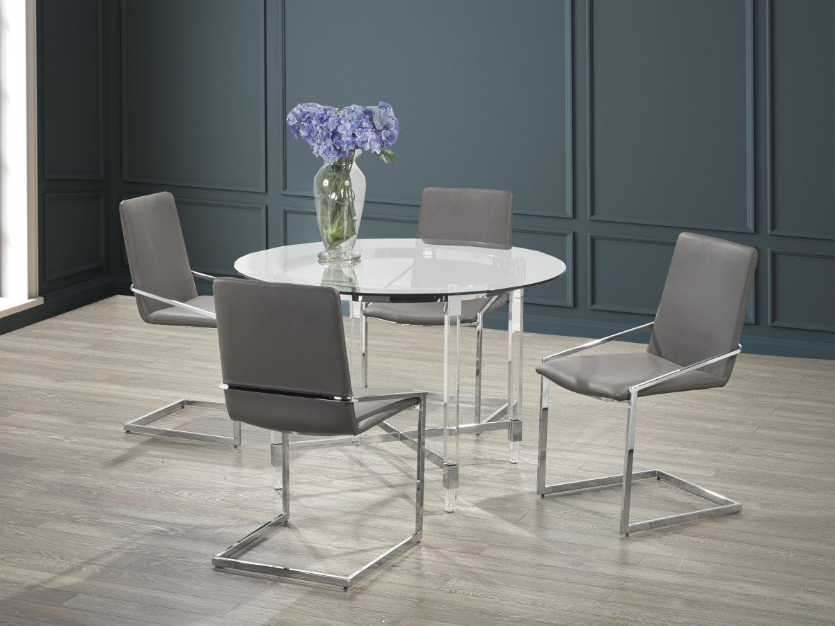 5-PIECE DINING SET - GREY