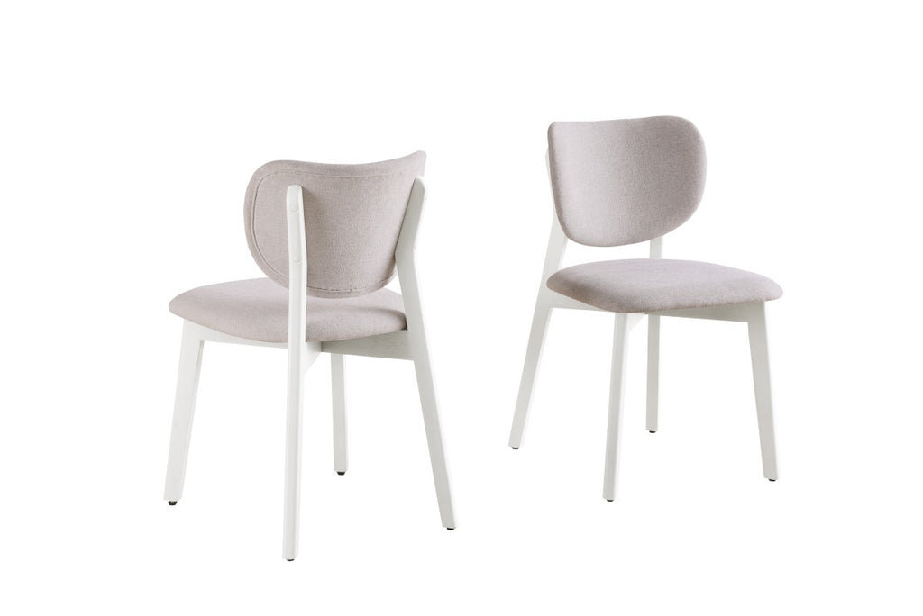 DINING CHAIRS, SET OF 2 - CREAM