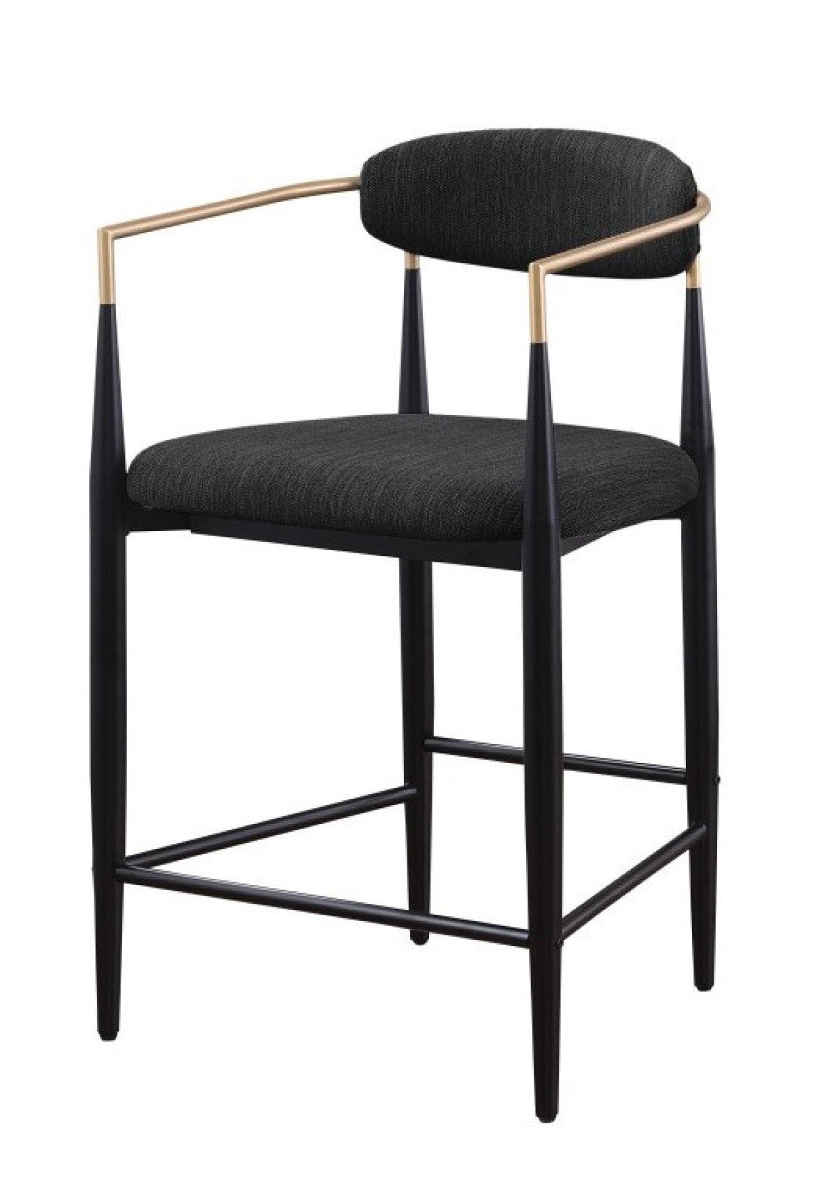 COUNTER STOOL, SET OF 2 - BLACK