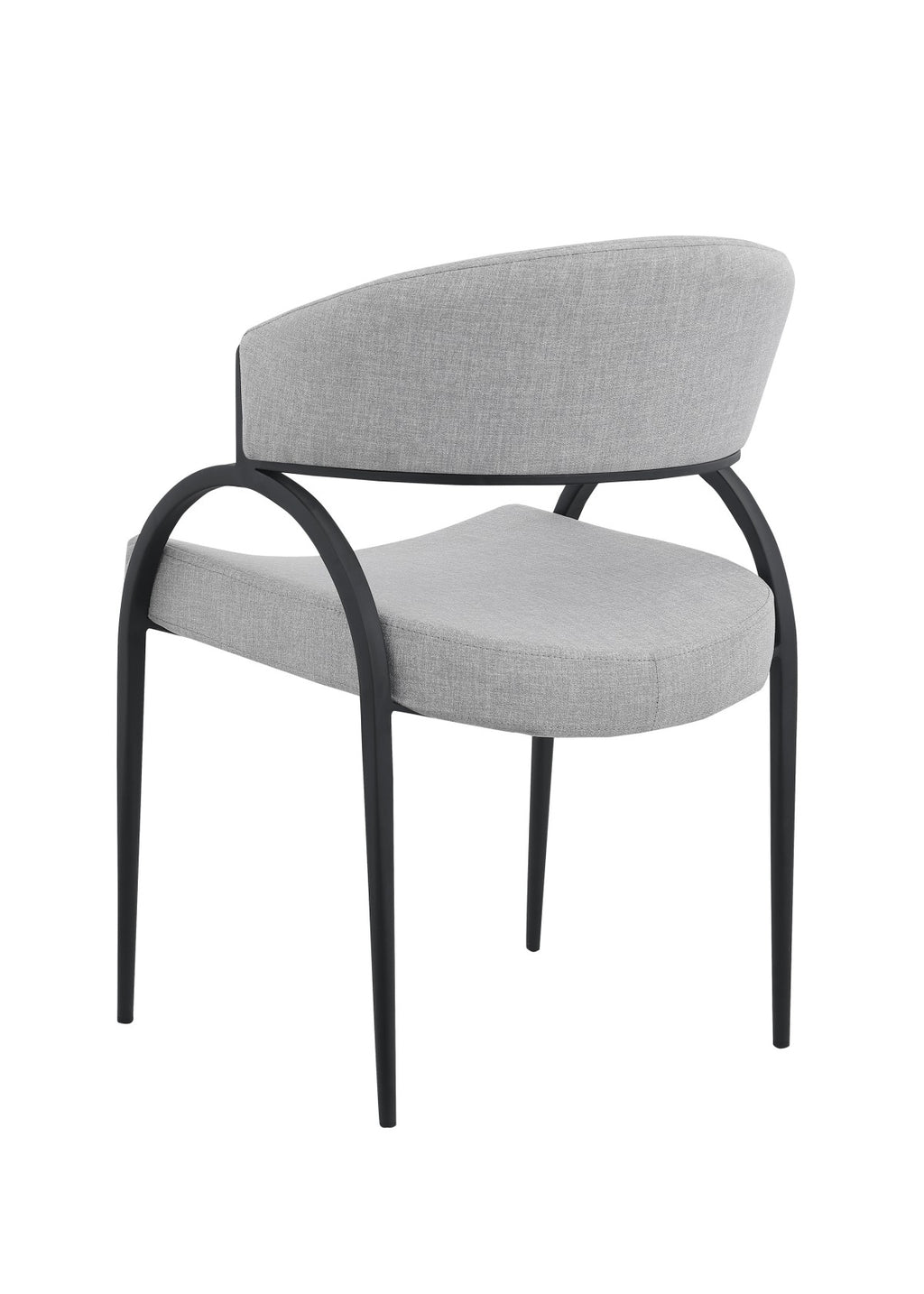 DINING CHAIR, SET OF 2, GREY/BLACK