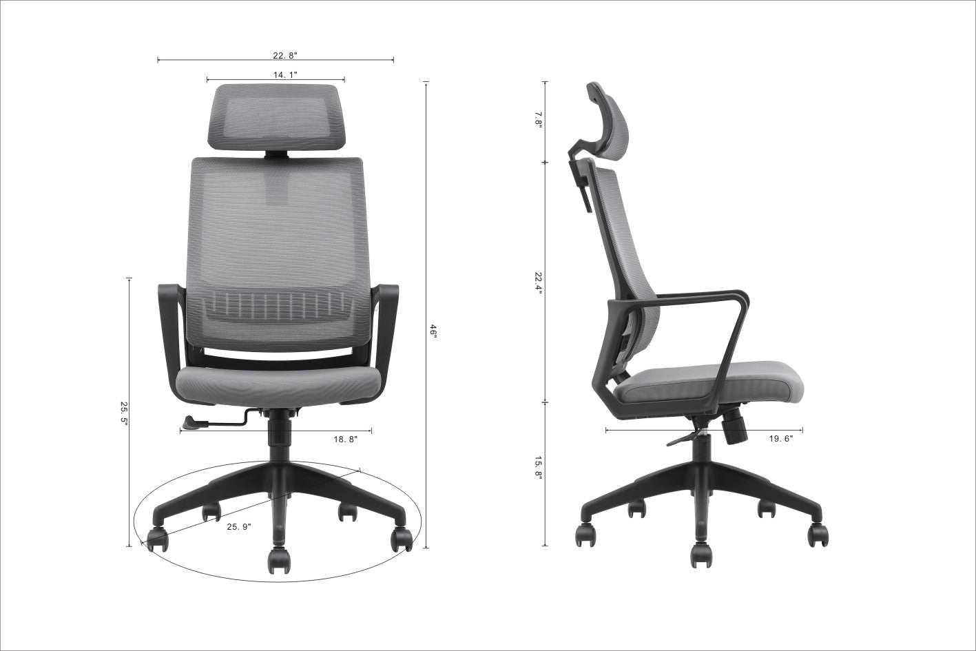 OFFICE CHAIR - GREY