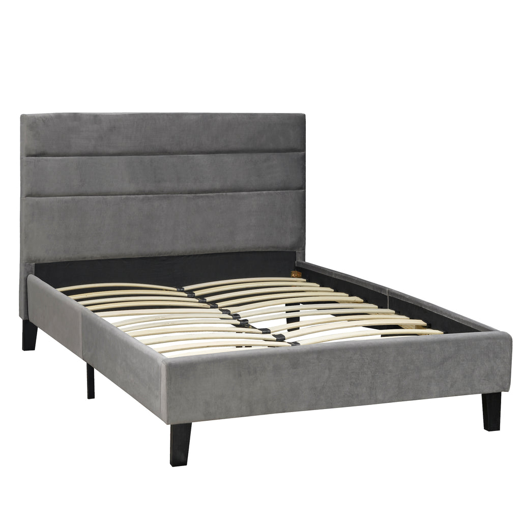 QUEEN PLATFORM BED - GREY
