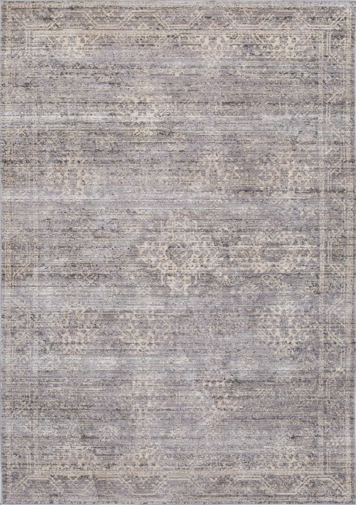 8 X 11 AREA RUG - GREY/IVORY/BEIGE