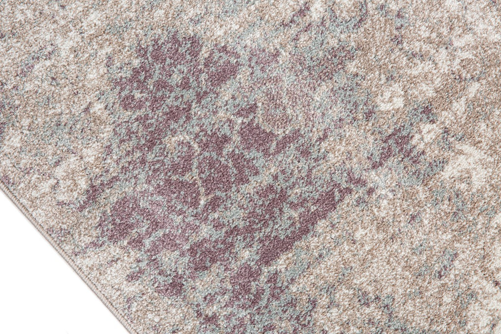 7 X 9 AREA RUG - WHITE/BEIGE/BLUE