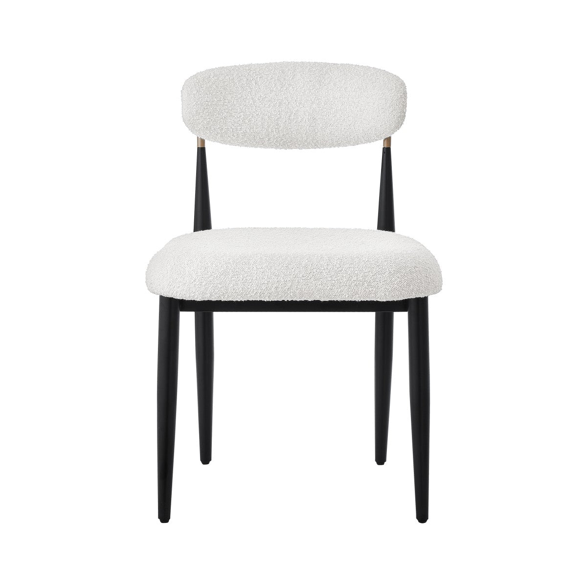 DINING CHAIR, SET OF 2 - WHITE/BLACK