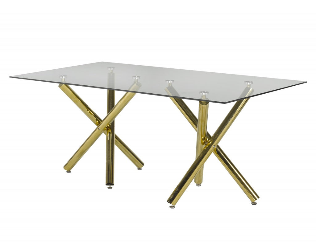 DINING TABLE - GOLD