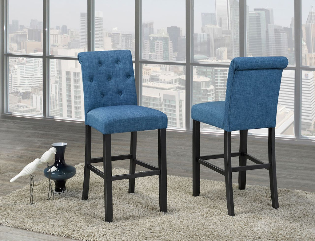 29'' BAR STOOL, SET OF 2 - BLUE