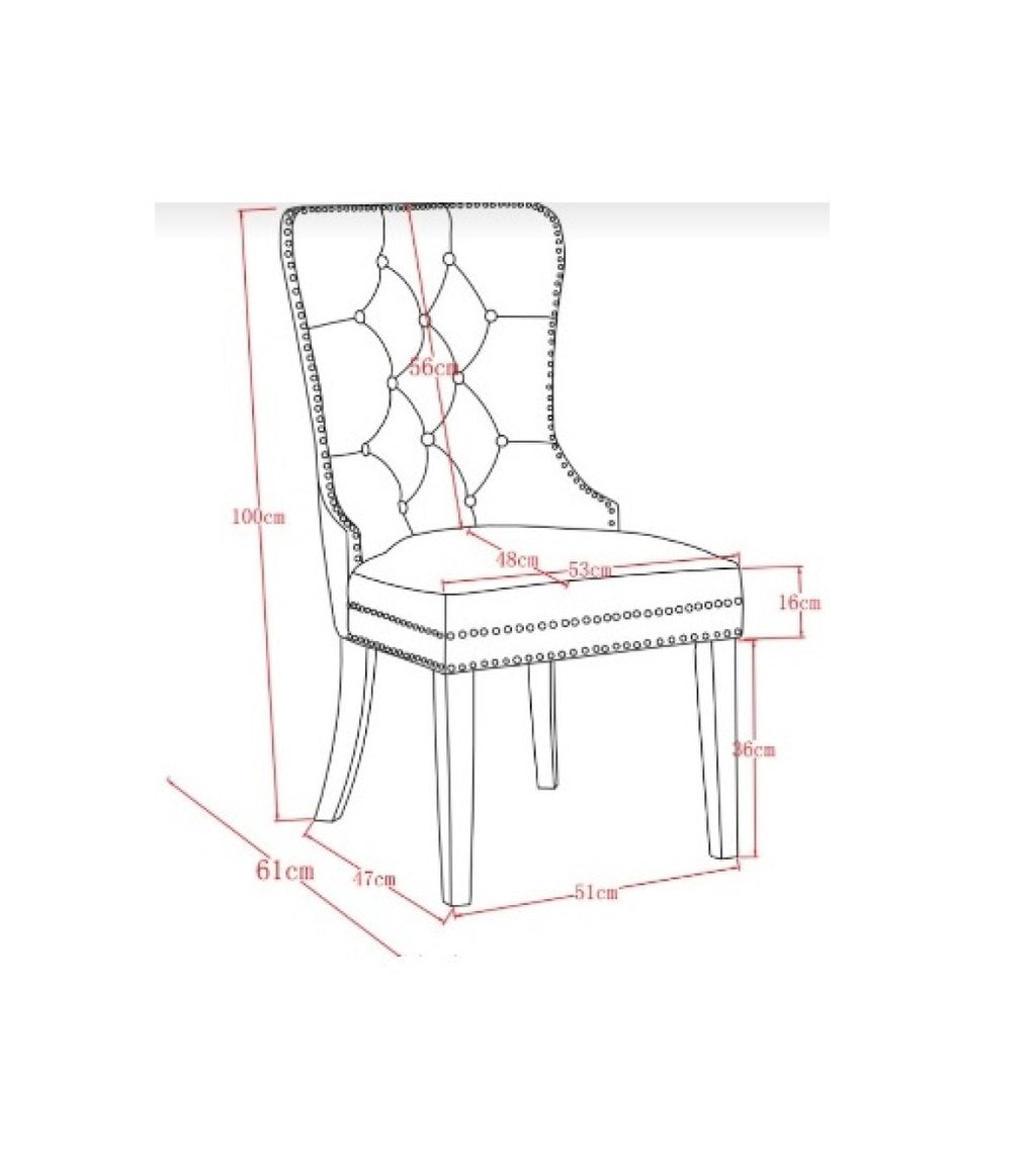 DINING CHAIR, SET OF 2 - SALMON