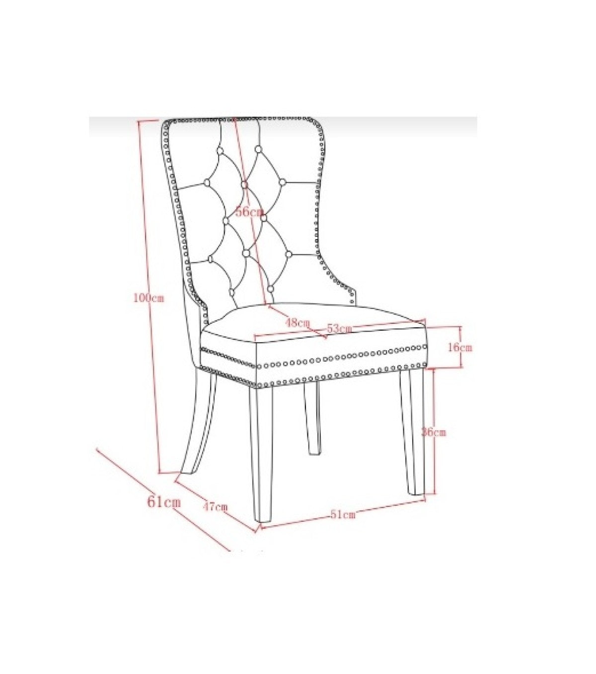 DINING CHAIR, SET OF 2 - SALMON