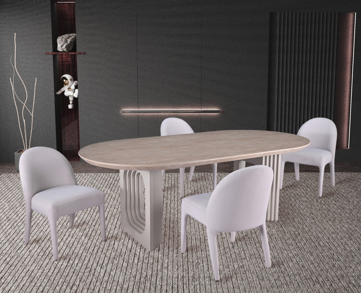 5-PIECE DINING SET - BEIGE