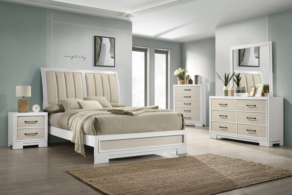 QUEEN 8-PIECE BEDROOM SET - WHITE
