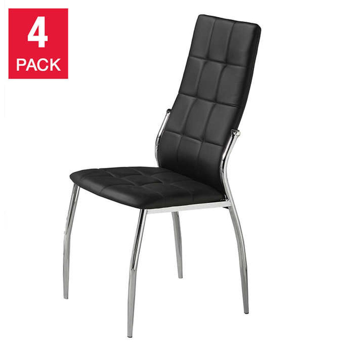 DINING CHAIR, SET OF 4 - BLACK