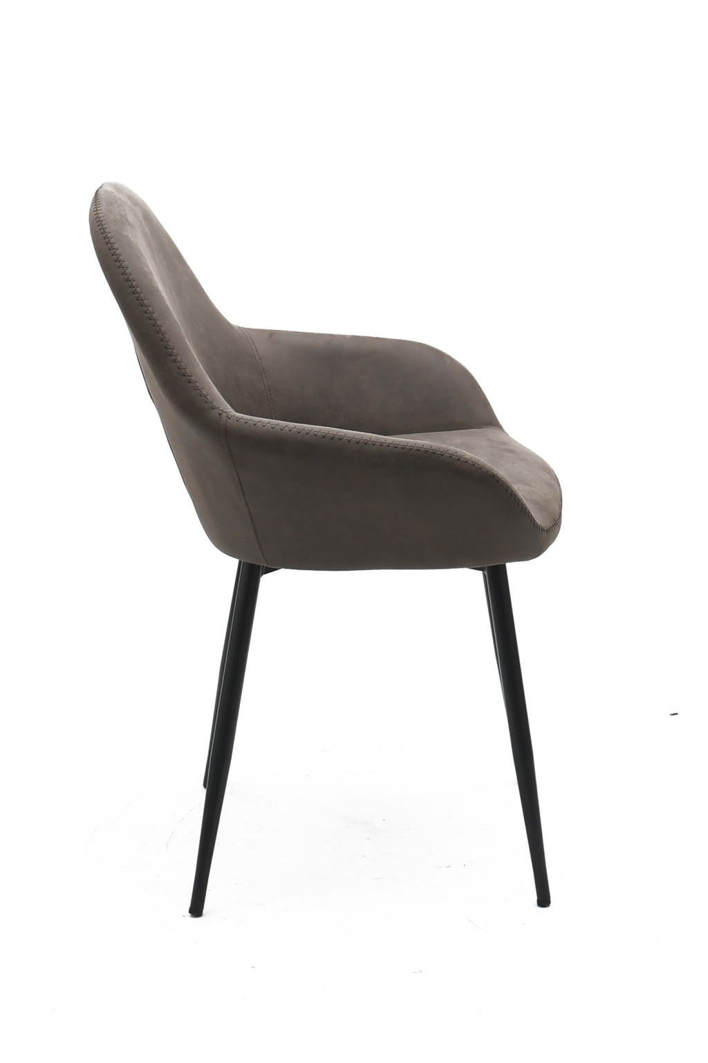 DINING CHAIR, SET OF 2, VINTAGE BROWN