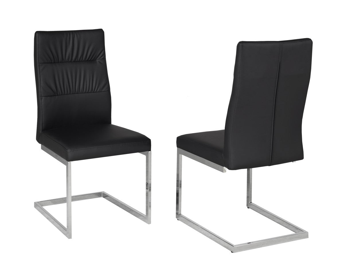 DINING CHAIR, SET OF 2 - BLACK