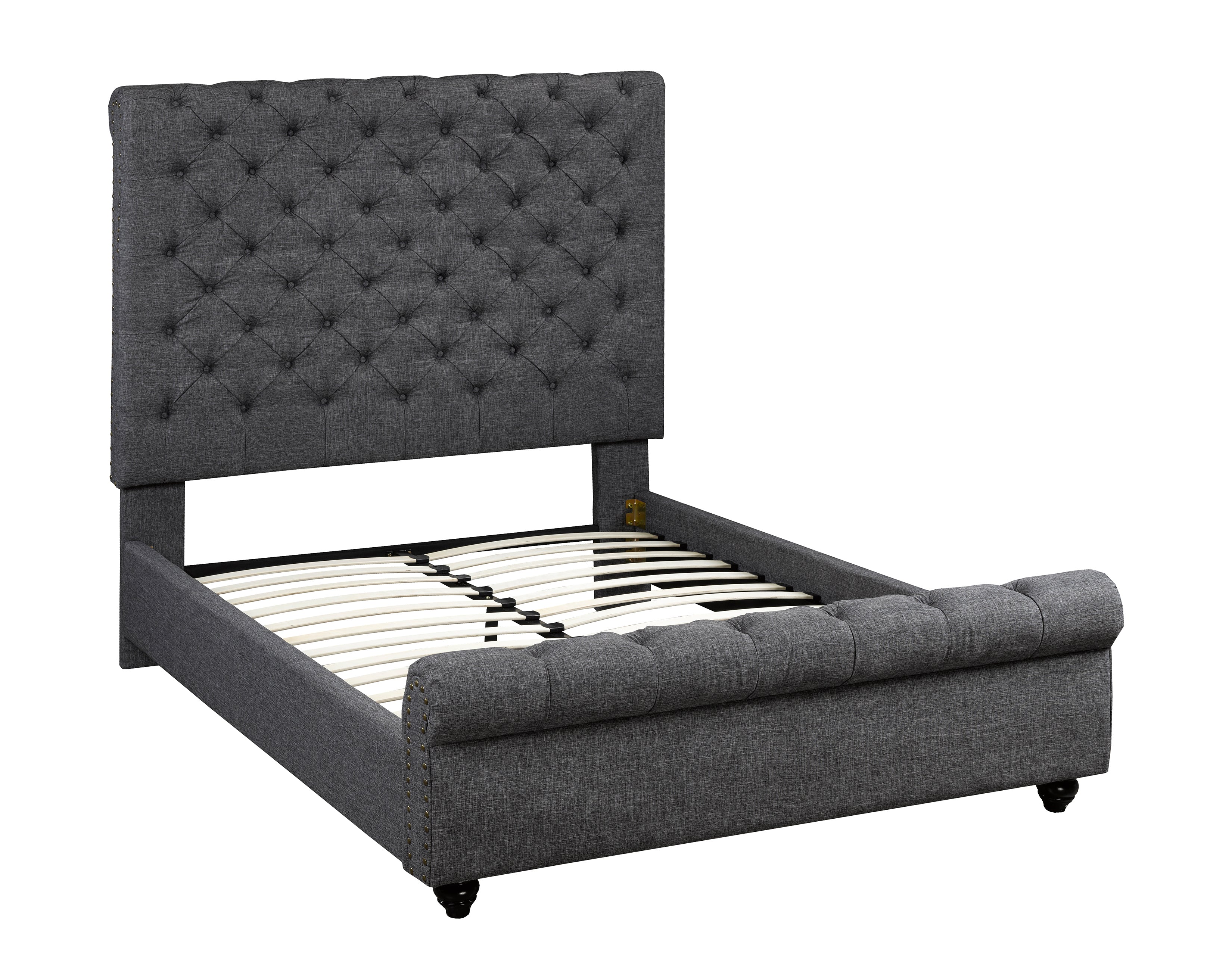 KING PLATFORM BED - GREY