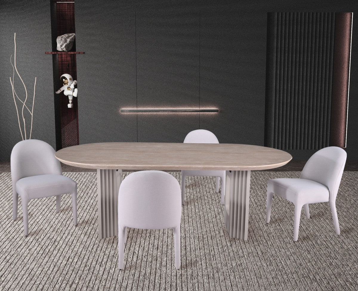 5-PIECE DINING SET - BEIGE