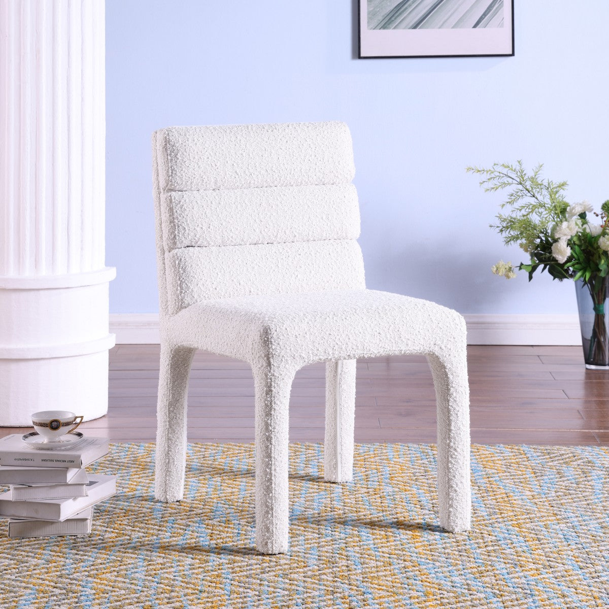 DINING CHAIR, SET OF 2 - CREAM