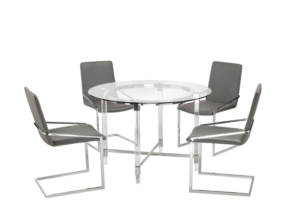 5-PIECE DINING SET - GREY