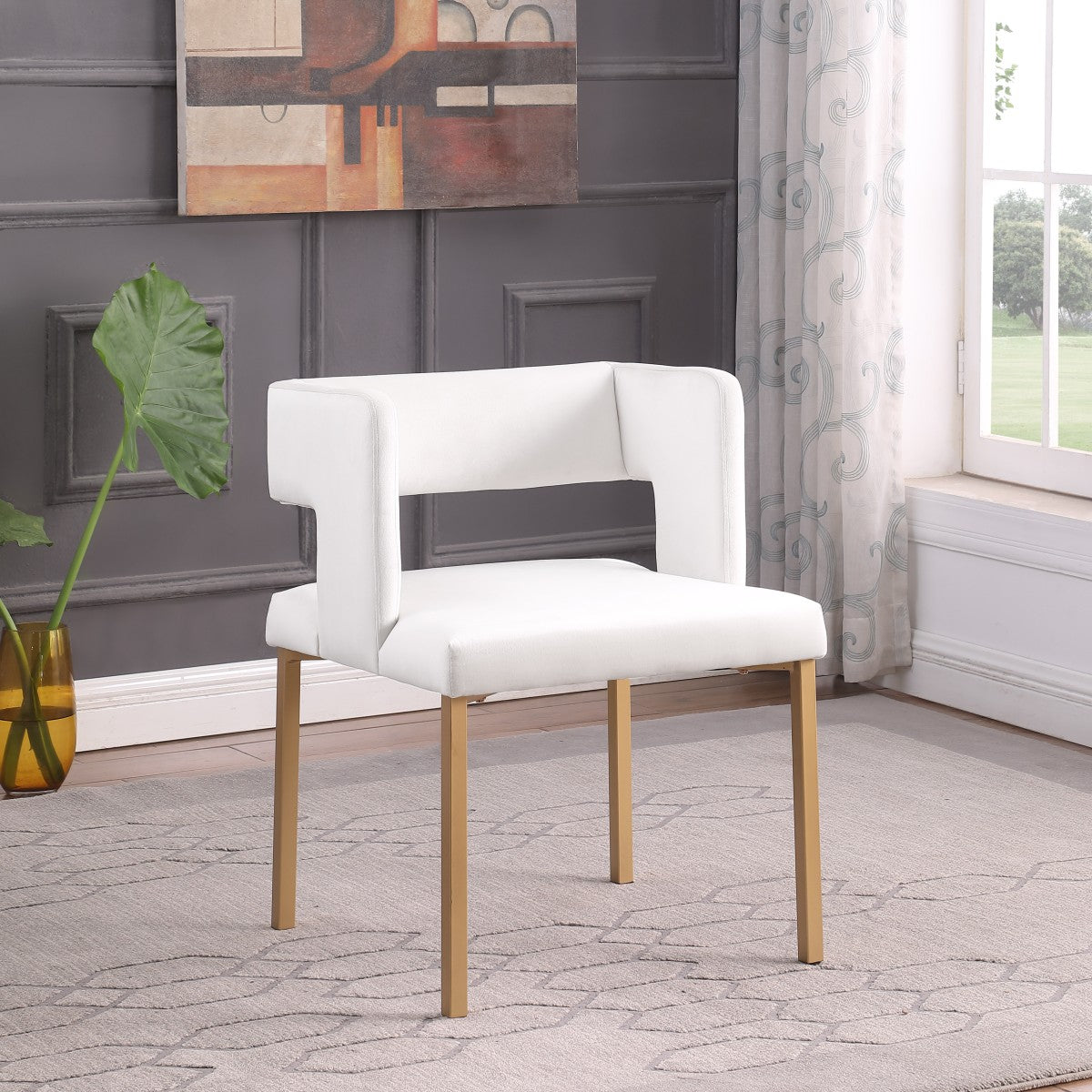 DINING CHAIR, SET OF 2 - BEIGE