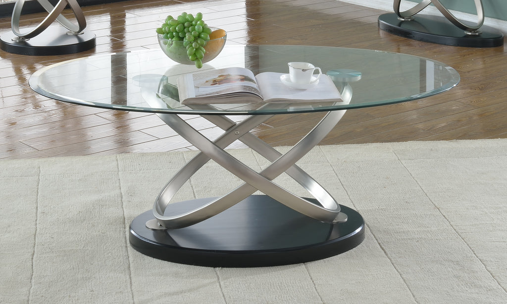 COFFEE TABLE - BLACK/SILVER