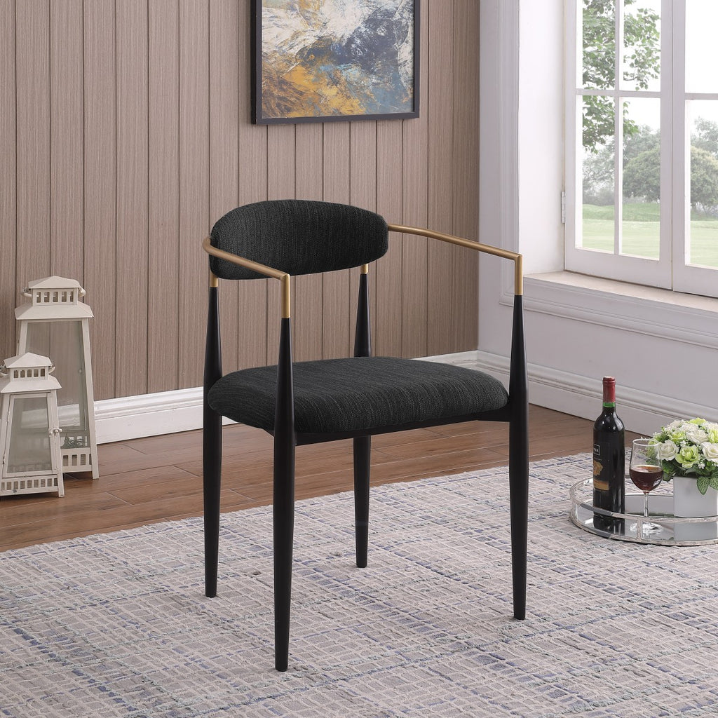 DINING CHAIR, SET OF 2 - BLACK