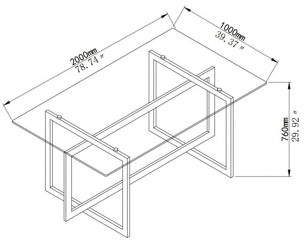 DINING TABLE - SILVER