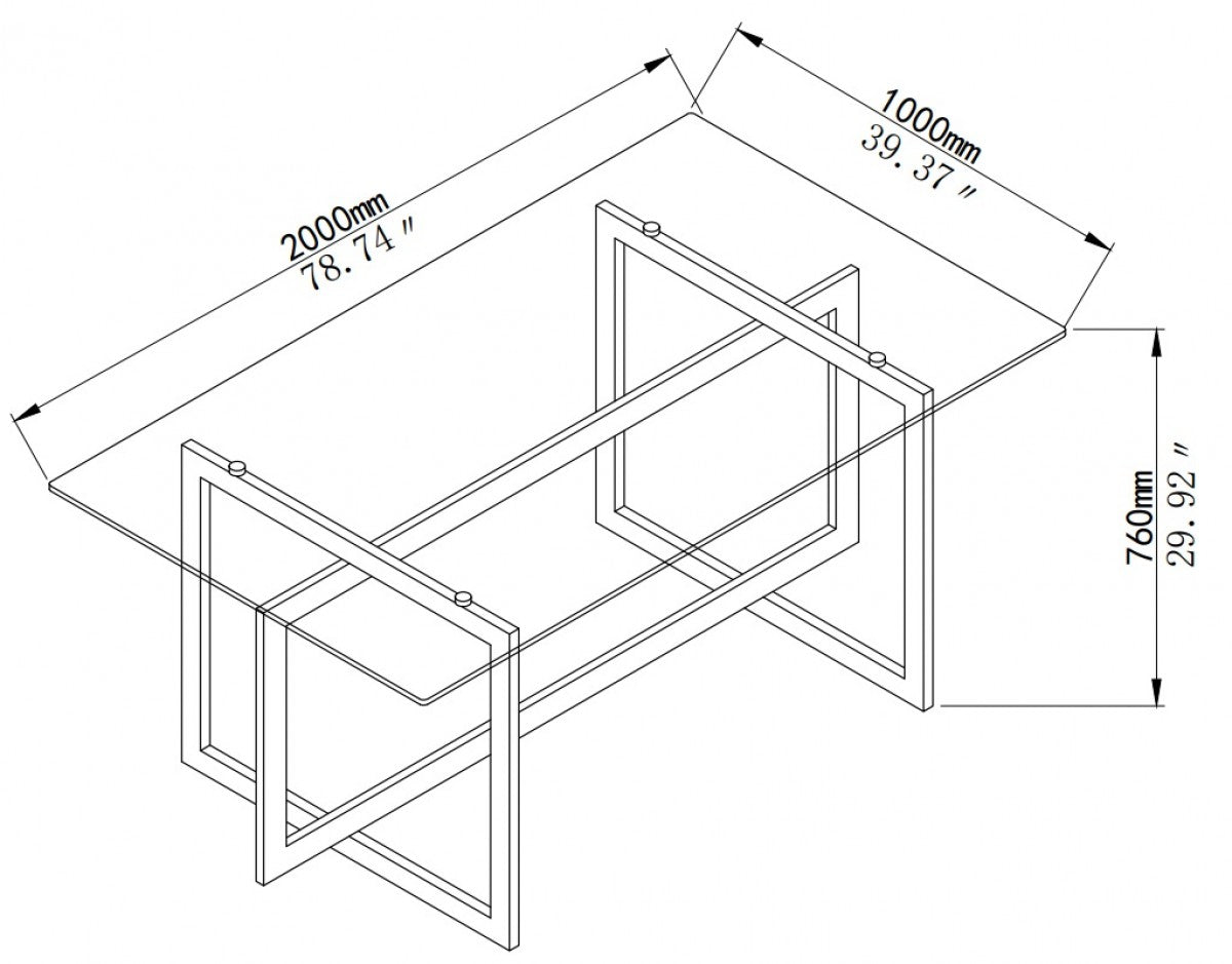 DINING TABLE - SILVER
