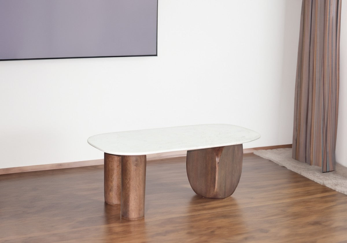COFFEE TABLE - WALNUT/WHITE