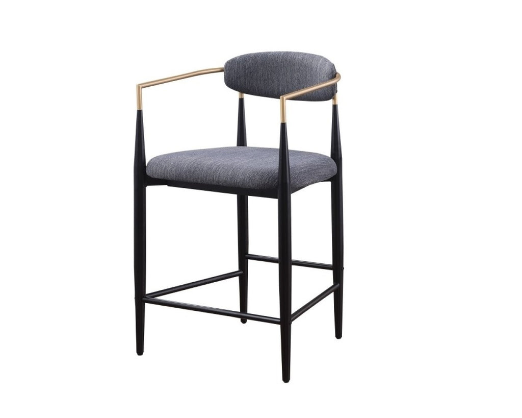 COUNTER STOOL, SET OF 2, GREY