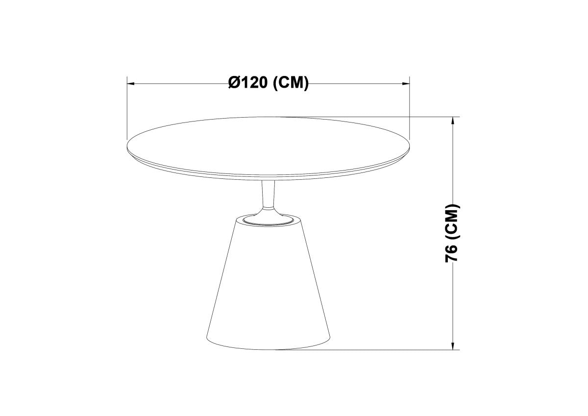 DINING TABLE - BLACK (OPEN BOX)