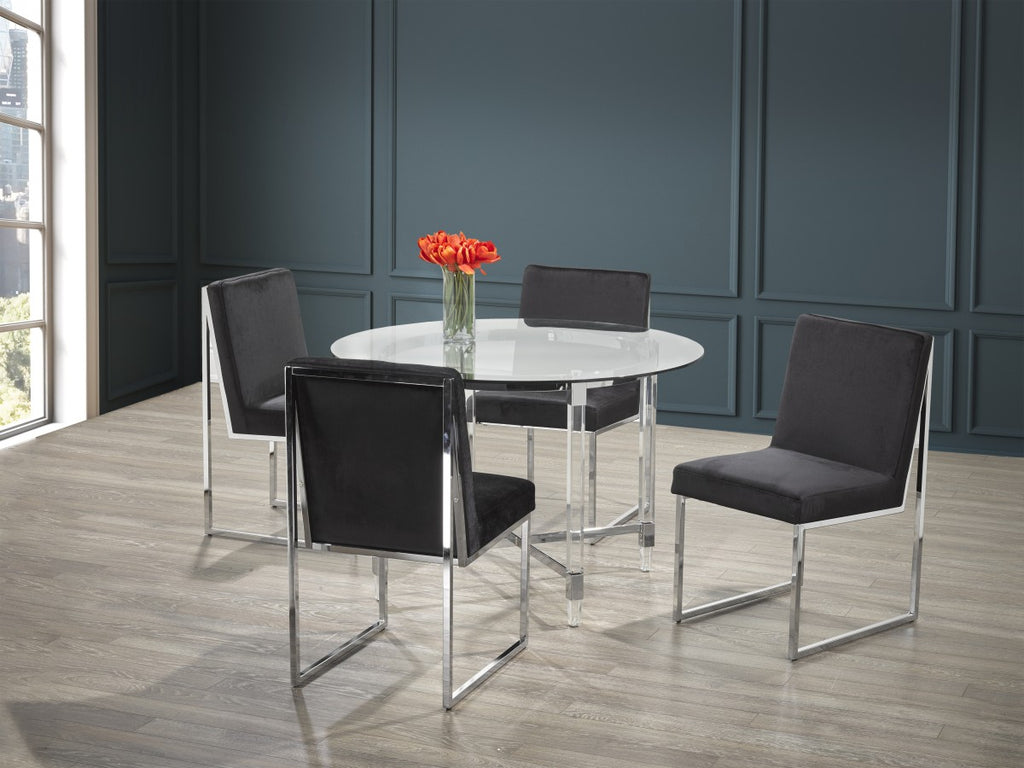 5-PIECE DINING SET - BLACK