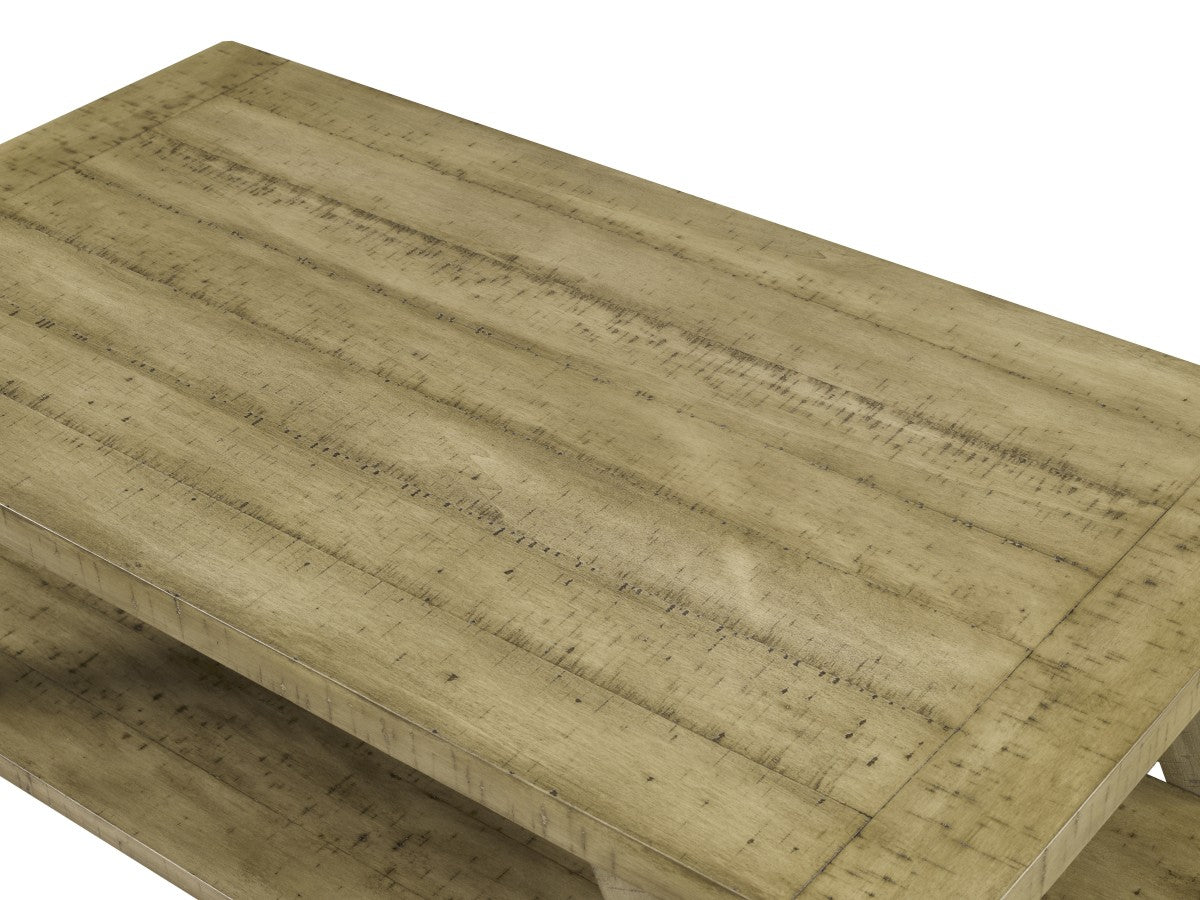 3-PIECE COFFEE TABLE SET - DARK OAK