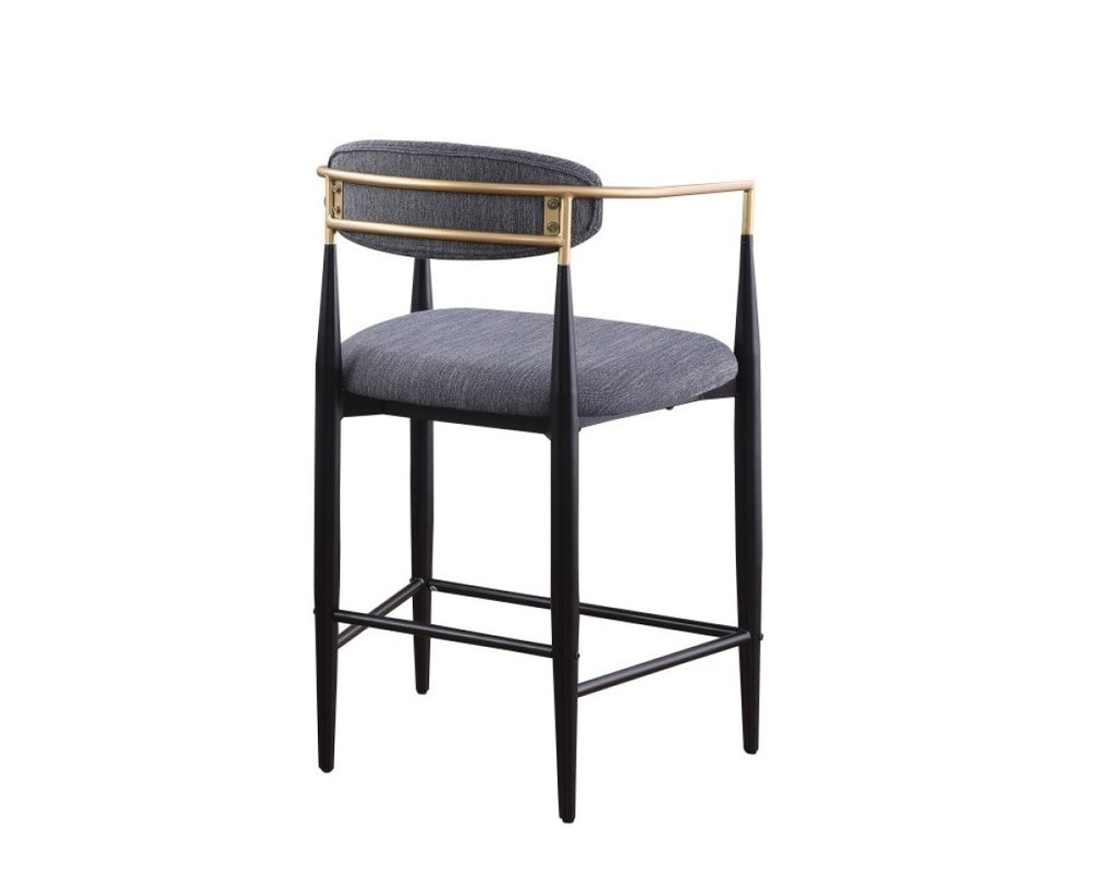 COUNTER STOOL, SET OF 2, GREY