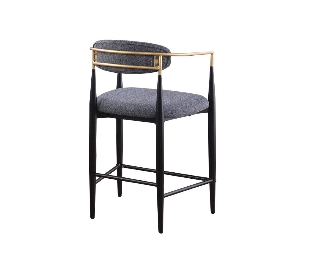 COUNTER STOOL, SET OF 2, GREY